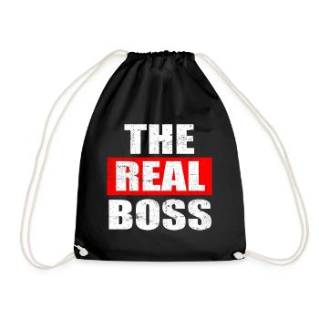 Ein richtiges TShirt für den Bossy, den Sie sagen - Turnbeutel - Schwarz - Vorne