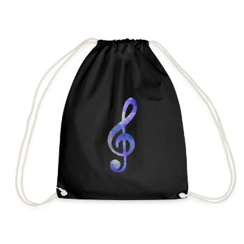 clé de la musique - Sac de sport léger - noir - Devant