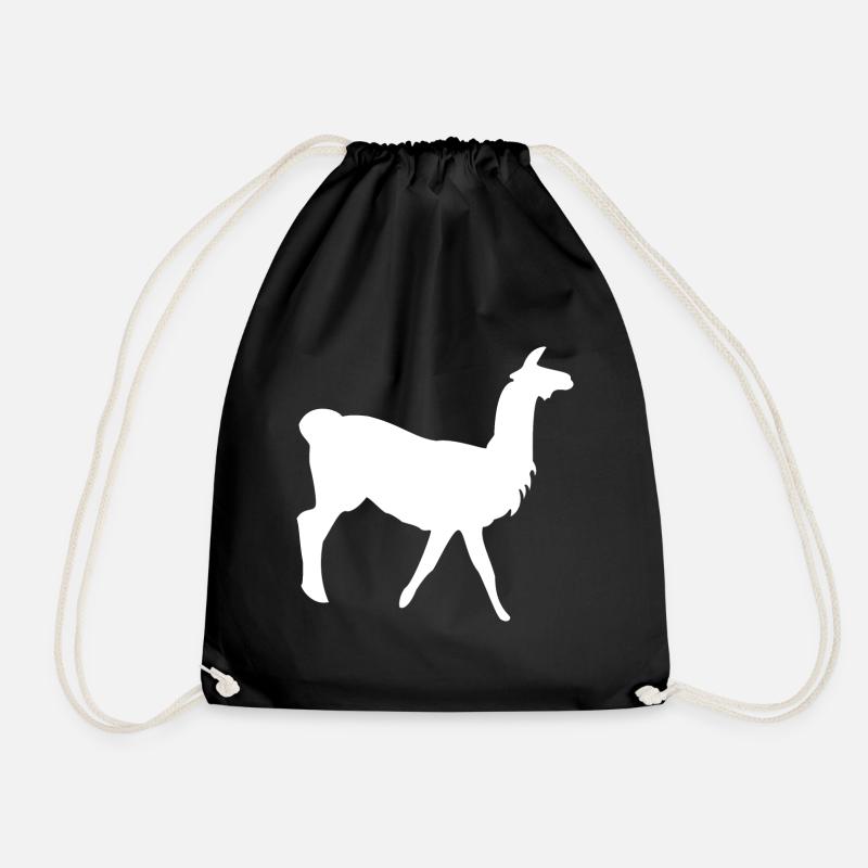Lama - Turnbeutel - Schwarz