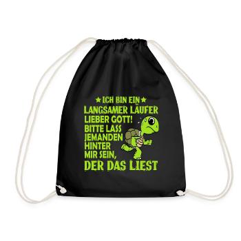 "Ich Bin Ein Langsamer Laufer Lieber Gott! - Sac de sport léger - noir - Devant