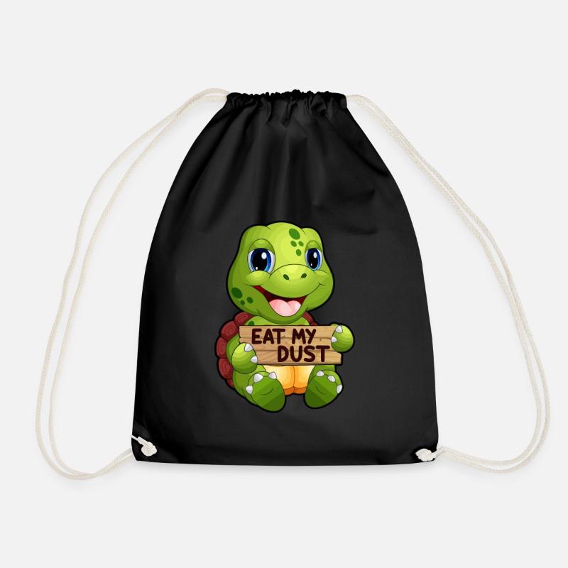 Schildkröte Turtle Geschenkidee Schildkröten Meer - Turnbeutel - Schwarz