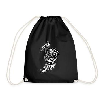 One doodle - Drawstring Bag - black - Front
