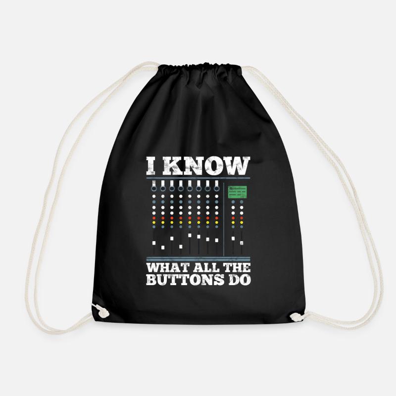 Sound Engineer T-Shirt - Turnbeutel - Schwarz