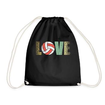 Teeshirt de sport pour sportif "amour" Beach - Sac de sport léger - noir - Devant