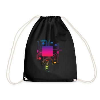 Perfect Gift Coding Tee For Programmer Tshirt - Drawstring Bag - black - Front