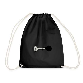 Moped horn - Drawstring Bag - black - Front
