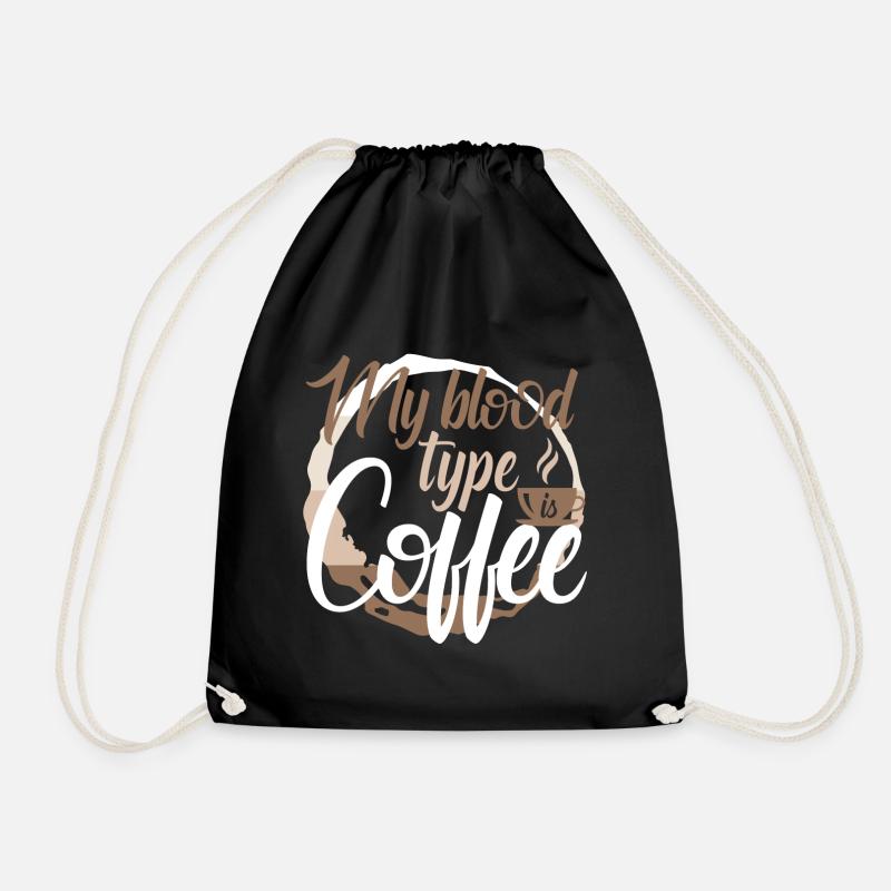 Ohne Kaffee beginnt der Tag nicht wirklich - Turnbeutel - Schwarz
