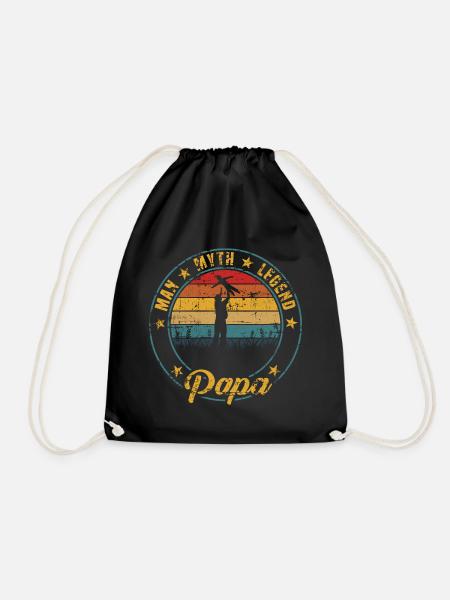 "Homme mythe légende papa" Conception de tshirt - Sac de sport léger - noir
