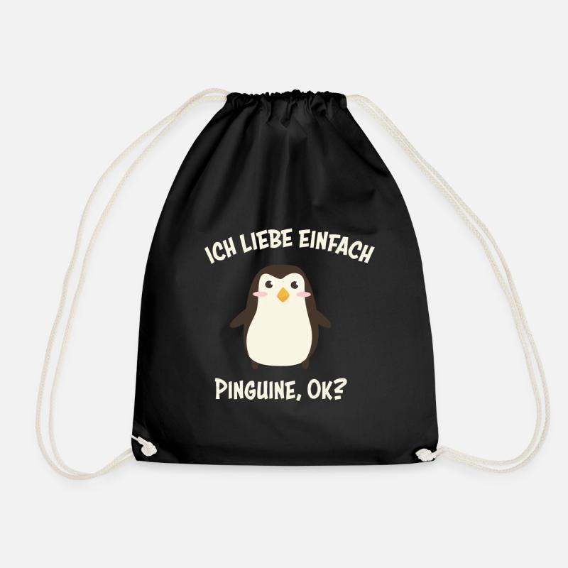 Pinguine Pinguin Geschenk - Turnbeutel - Schwarz
