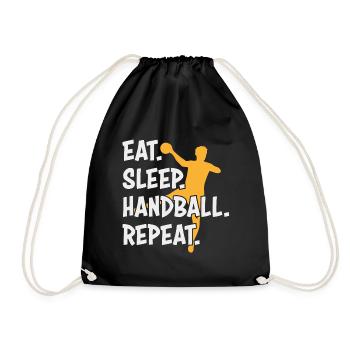 Handball Handballer Gift - Drawstring Bag - black - Front