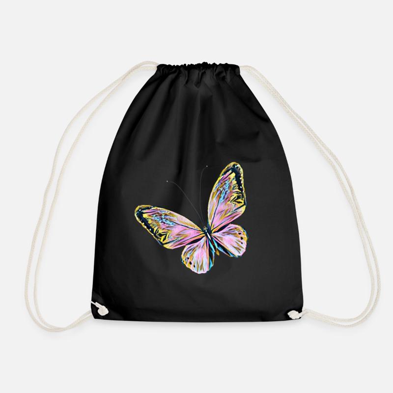 Schmetterling - Turnbeutel - Schwarz