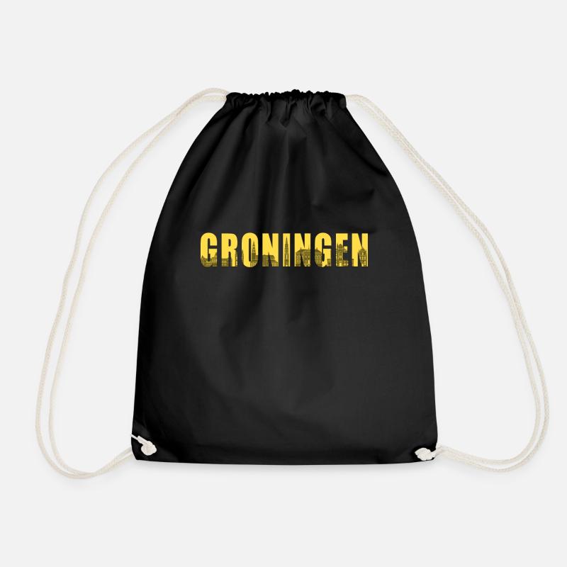 Groningen Holland Niederlande Geschenk Spruch Cool - Turnbeutel - Schwarz