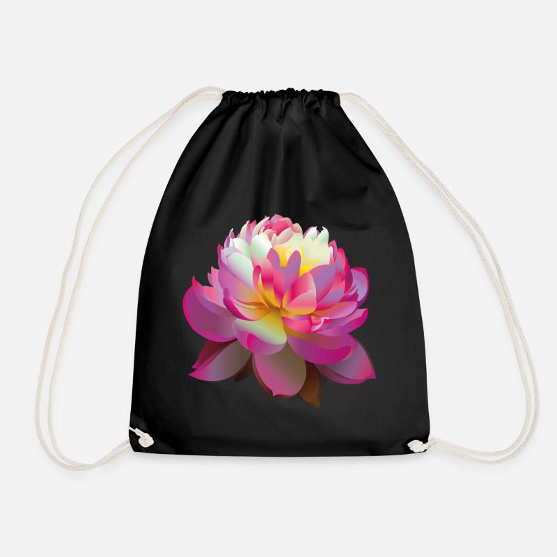 Schöne rosa Lotusblume - Turnbeutel - Schwarz
