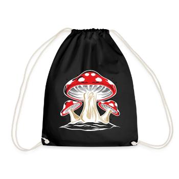 Toadstool the most famous mushroom - Drawstring Bag - black - Front