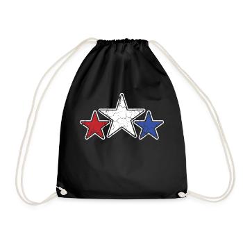 Nice American Flag Shirt Theme "Freedom" Tshirt - Drawstring Bag - black - Front