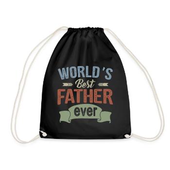 Meilleur père du monde - Idée cadeau fête des pères - Sac de sport léger - noir - Devant
