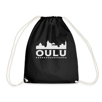 Oulu Finnland Stadt Urlaub Geschenk Spruch Cool - Turnbeutel - Schwarz - Vorne