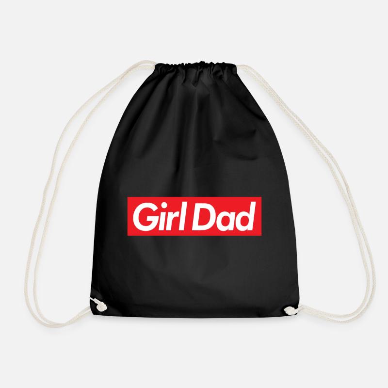 Mädchen Papa - Turnbeutel - Schwarz