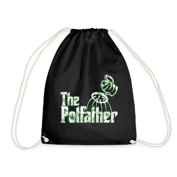 The Potfather | Gärtner Züchter Geschenk - Turnbeutel - Schwarz - Vorne