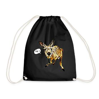 Kangaroo - Drawstring Bag - black - Front