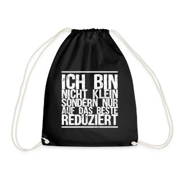 Witzige Sprüche - Turnbeutel - Schwarz - Vorne