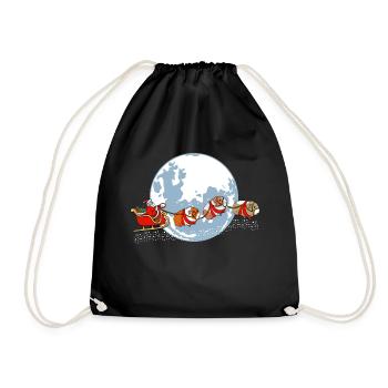"Merry Christmas Moon" Chemise Hohohoho de Noël - Sac de sport léger - noir - Devant