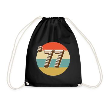 1977 Vintage Jahrgang - Turnbeutel - Schwarz - Vorne