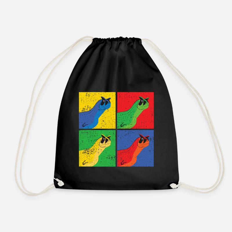 Carnotaurus gift idea - Drawstring Bag - black