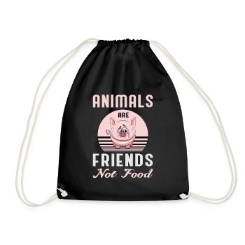 Végétalienne végétalienne végétalienne vegetal idée cadeau - Sac de sport léger - noir - Devant