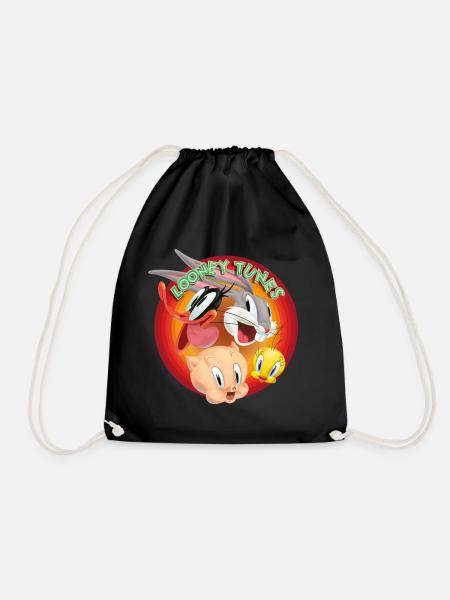 Looney Tunes logo group - Drawstring Bag - black