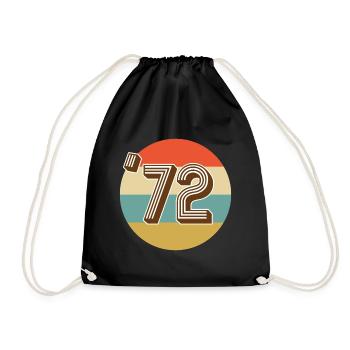 1972 Vintage Jahrgang - Turnbeutel - Schwarz - Vorne