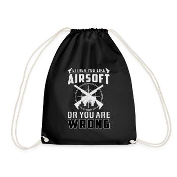 Airsoft Airair Gotcha Paintball Team Gift Idea - Drawstring Bag - black - Front