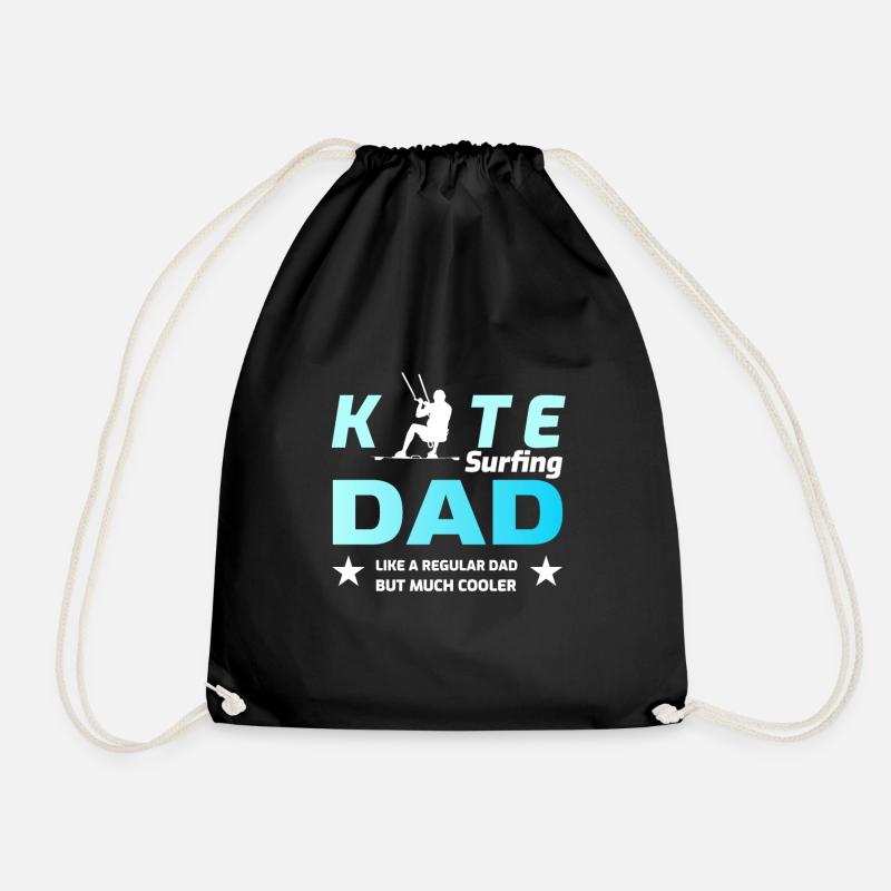 Kitesurfen Kite Kiteboard Papa Vatertagsgeschenk - Turnbeutel - Schwarz
