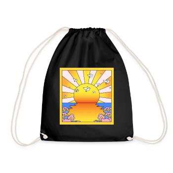 California Orange Sunshine LSD Blotter - Drawstring Bag - black - Front