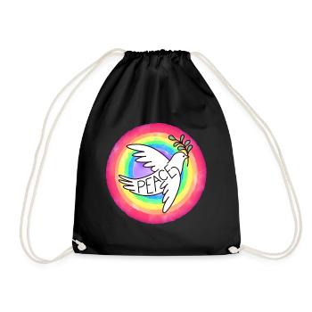 Peace Dove - Turnbeutel - Schwarz - Vorne