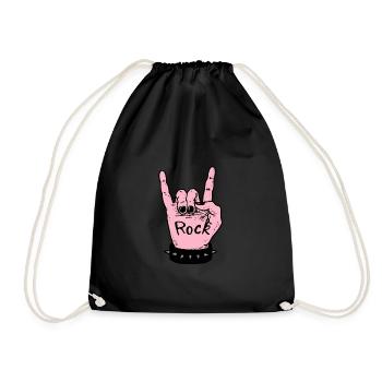ROCK! - Drawstring Bag - black - Front