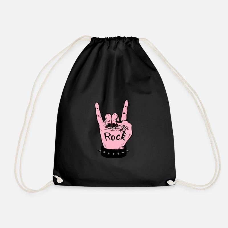 ROCK! - Drawstring Bag - black