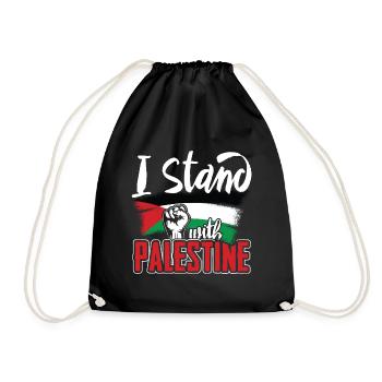 Je défends la Palestine - Sac de sport léger - noir - Devant