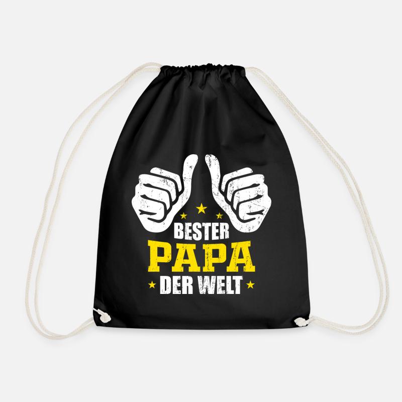 Bester Papa Der Welt Bester Papa - Turnbeutel - Schwarz