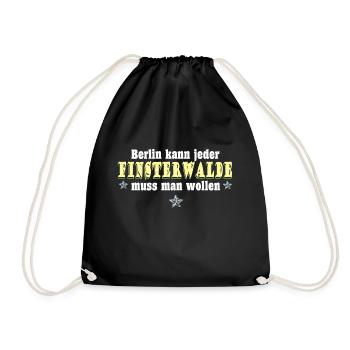 finsterwalde 01 - Turnbeutel - Schwarz - Vorne