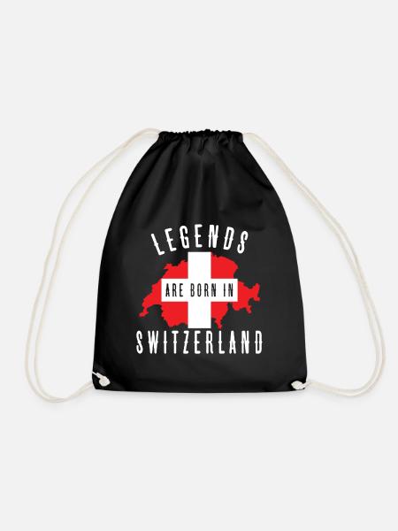 Schweiz - Turnbeutel - Schwarz