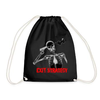 Mad crazy suicide suicide bizarre lol krass xray - Drawstring Bag - black - Front