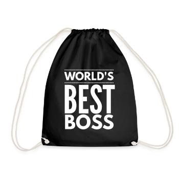 Worlds Bester Boss - Turnbeutel - Schwarz - Vorne