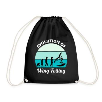 Wing Foiling Evolution Lustig - Turnbeutel - Schwarz - Vorne