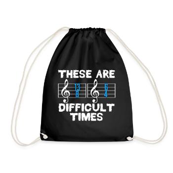 Simple Music Shirt For Musicians Musician "These - Drawstring Bag - black - Front