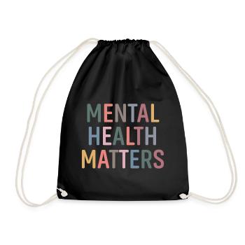 Mental Health Matters End The Stigma Awareness - Drawstring Bag - black - Front
