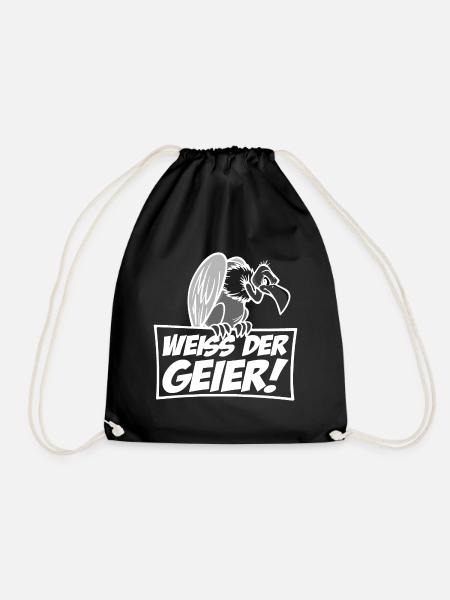 Weiss der Geier - Turnbeutel - Schwarz