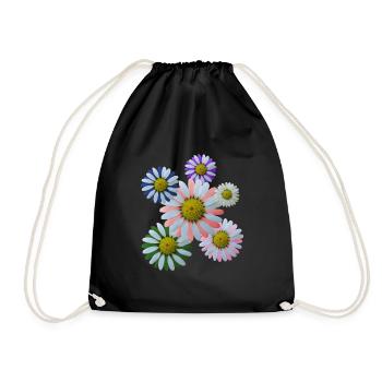 Flower, flower tendril, flowers, floral, flower, floral - Drawstring Bag - black - Front