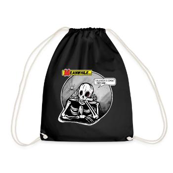 Halloween is coming they said Skelett Horror Comic - Turnbeutel - Schwarz - Vorne