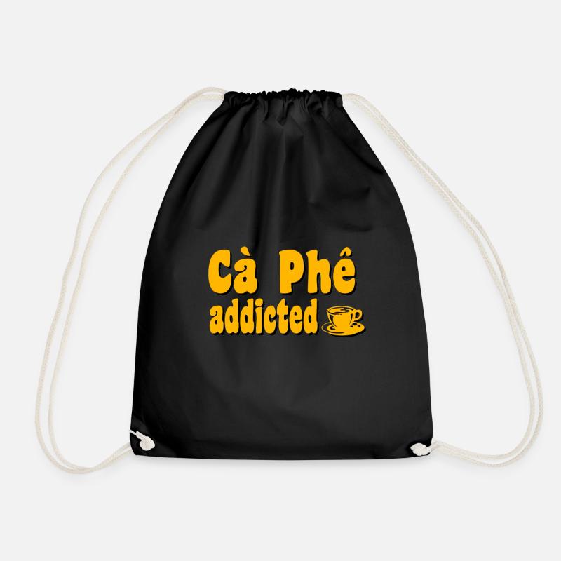 ca phe addicted - Turnbeutel - Schwarz